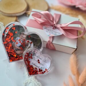 Ramka wodna DWA SERCA Zapytanie / Podziękowanie Dziadkom, Rodzicom Chrzestnym