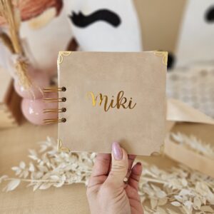 Personalizowany Album welurowy MINI z imieniem zdjęcia instax