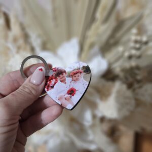 Brelok MDF ze zdjęciem serce