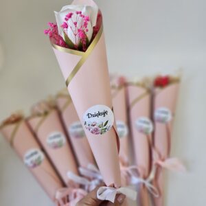 Róża mydlana w rożku Podziękowanie