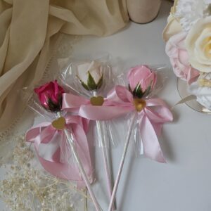 Róża mydlana w celofanie Podziękowanie