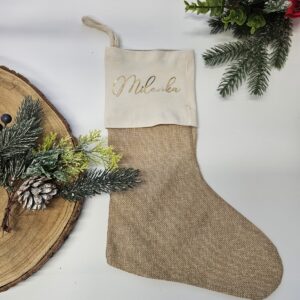 Personalizowana skarpeta świąteczna na kominek 01 Gładka 🧦