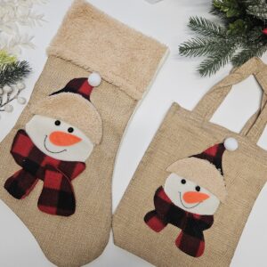 Personalizowana skarpeta świąteczna na kominek Bałwanek+ torba 🧦