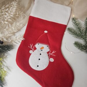 Personalizowana skarpeta świąteczna na kominek Bałwan 40 cm 🧦