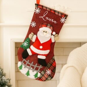 Personalizowana skarpeta świąteczna na kominek Mikołaj 3D 🧦