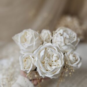 Flower Box Torebka od Ręki Piwonie mydlane białe