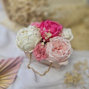 Flower Box Torebka Piwonie mydlane mix różowe